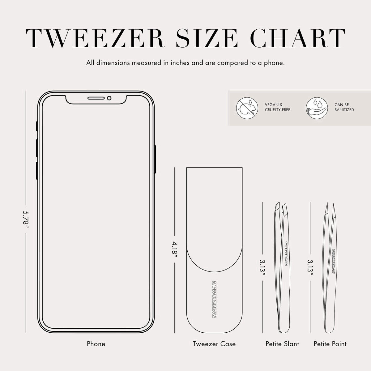 Tweezerman Petite Tweeze Set for Eyebrows with Travel Case Paisley – packaging and label