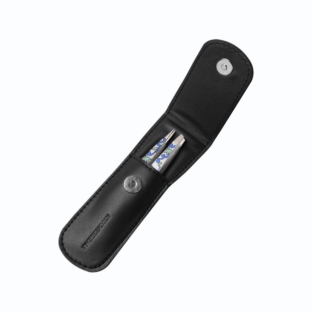 Tweezerman Petite Tweeze Set for Eyebrows with Travel Case Paisley – full view