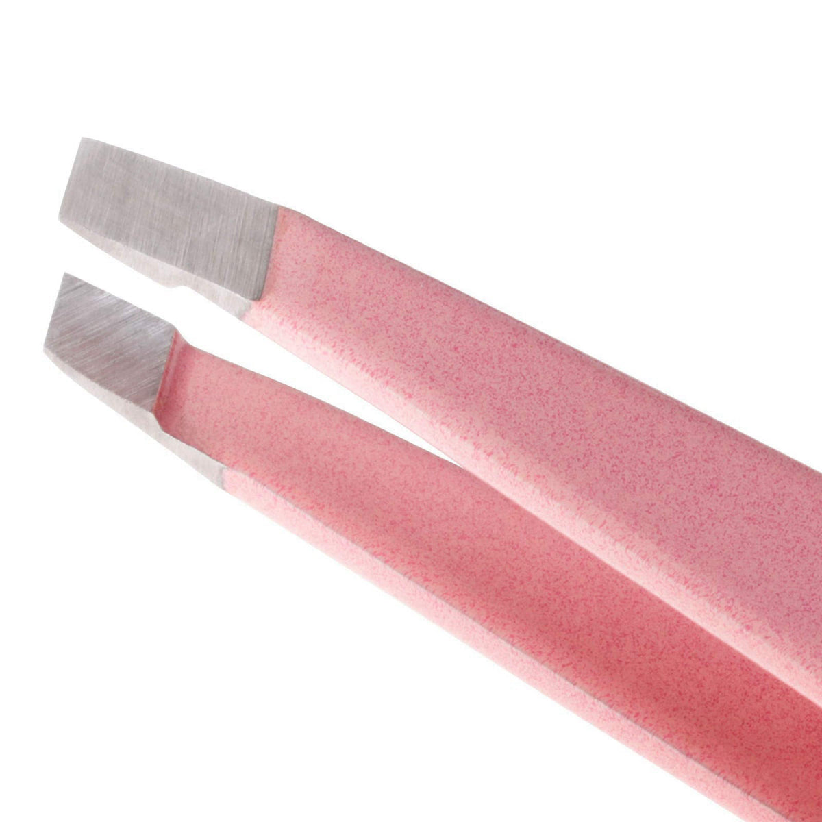 Tweezerman Exclusive Petite Tweeze Set for Eyebrows with Case Tea Rose – close-up detail in Tea Rose