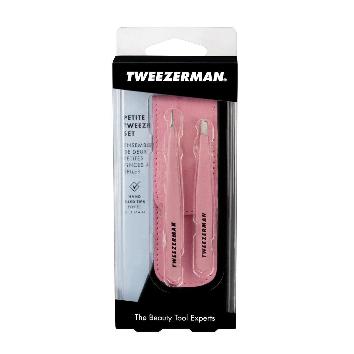 Tweezerman Exclusive Petite Tweeze Set for Eyebrows with Case Tea Rose – alternate angle