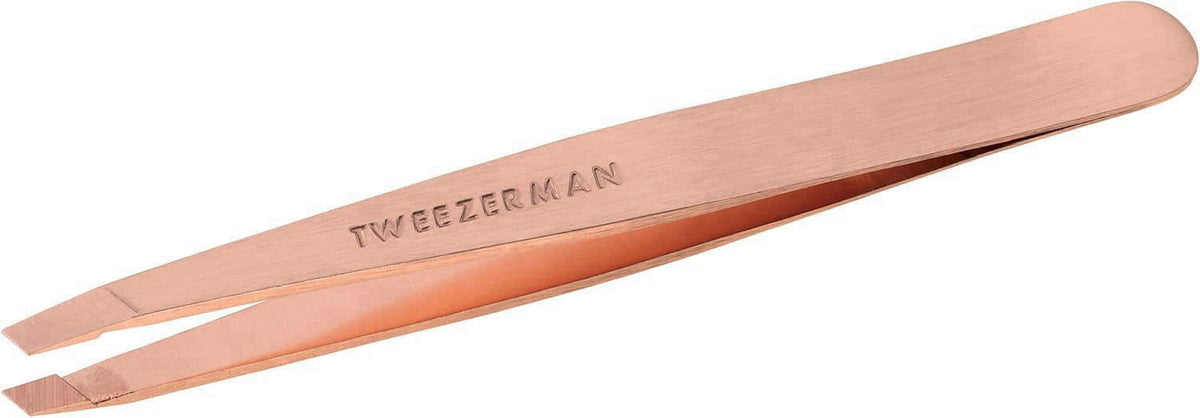 Tweezerman Slant Tweezer – Tweezerman Tweezers for Eyebrows Rose Gold – full view