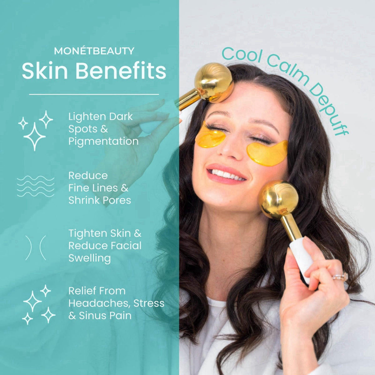 Mon&eacute;tBeauty Tighten Skin, Depuff & Sinus Relief? Try Stainless Steel Ice Globes for Facials - Durable Cryo Globes