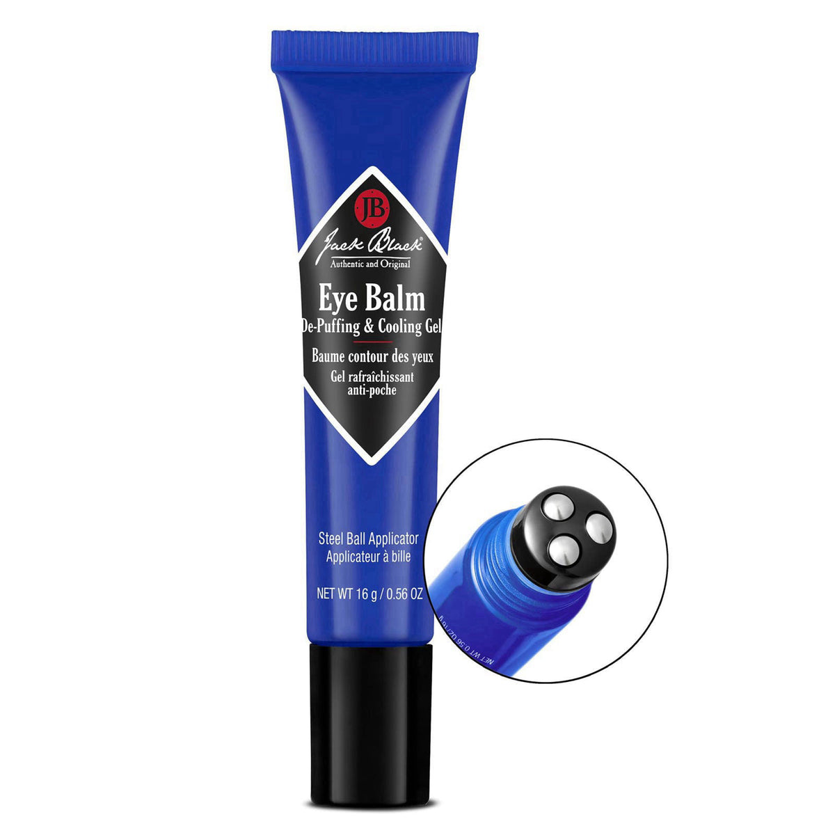 Jack Black Eye Balm De-Puffing & Cooling Gel, 0.56 oz – close-up detail