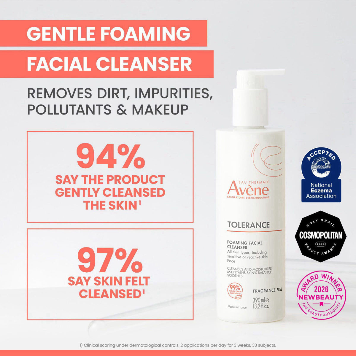 Avène Tolerance Daily Foaming Facial Cleanser – close-up detail