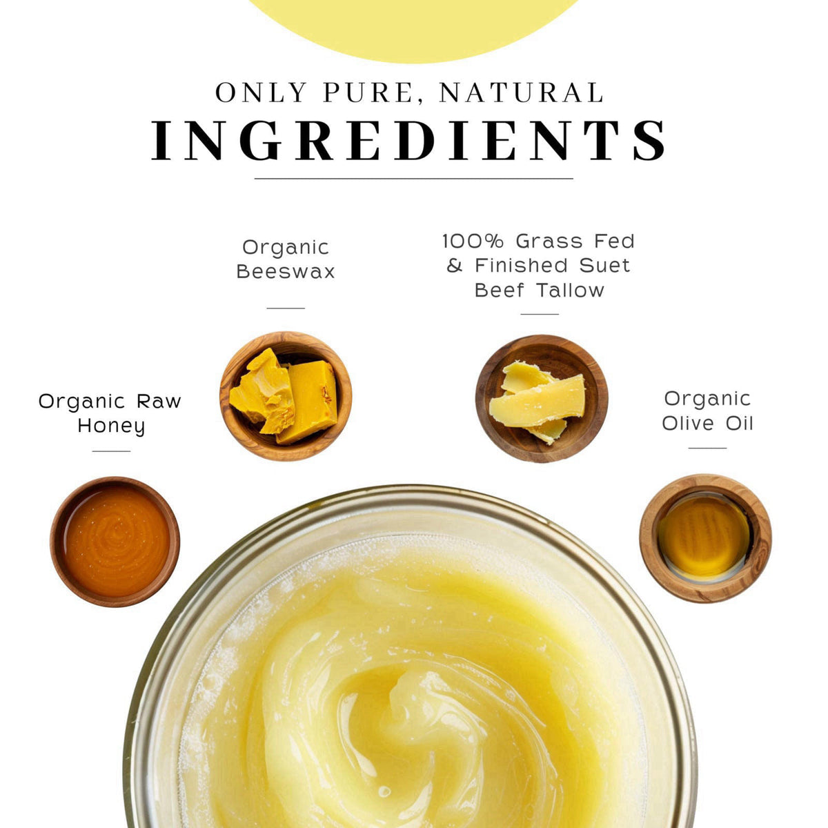 The VanMan Company Vanman's Tallow and Honey Balm With No Added Scent - Face Moisturizer with Grass-Fed/Finished Beef Ta