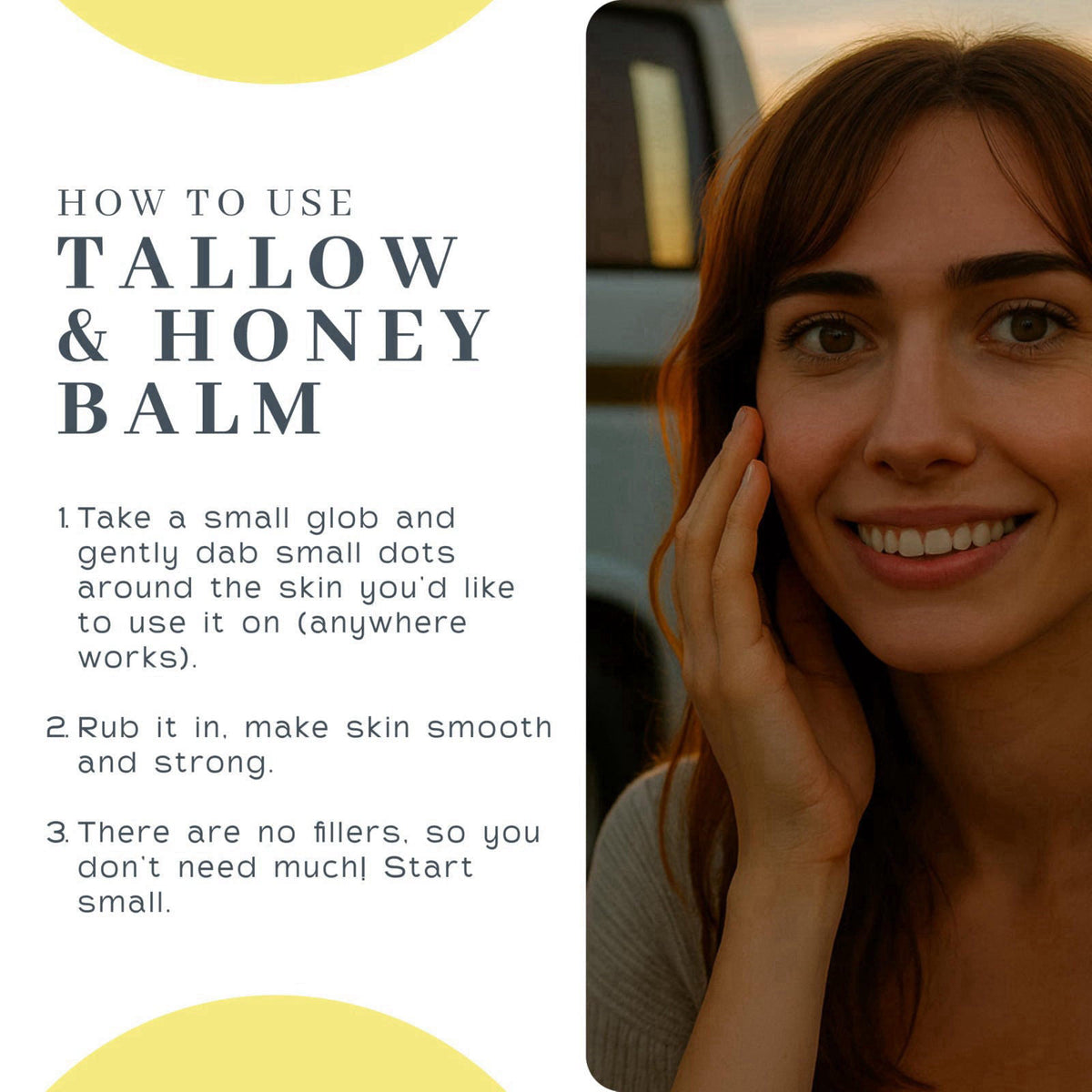 The VanMan Company Vanman's Tallow and Honey Balm With No Added Scent - Face Moisturizer with Grass-Fed/Finished Beef Ta