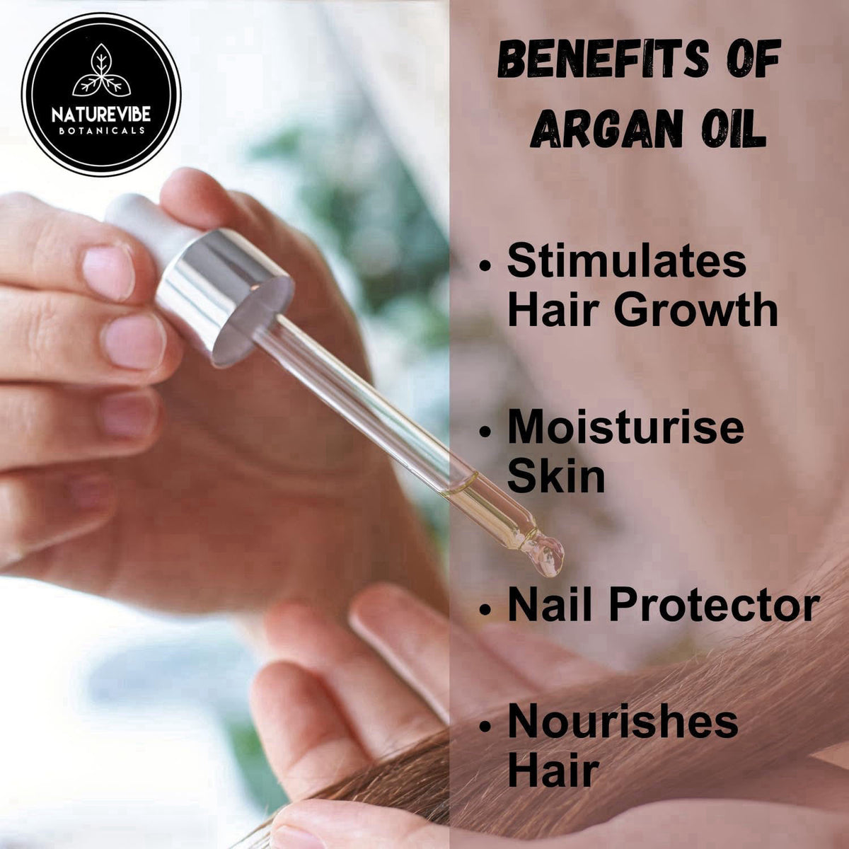 Naturevibe Botanicals Argan Oil 32 Fl oz – Cold Pressed, Unrefined, Pure Moroccan Argan Oil for Hair, Skin, Face & Massa