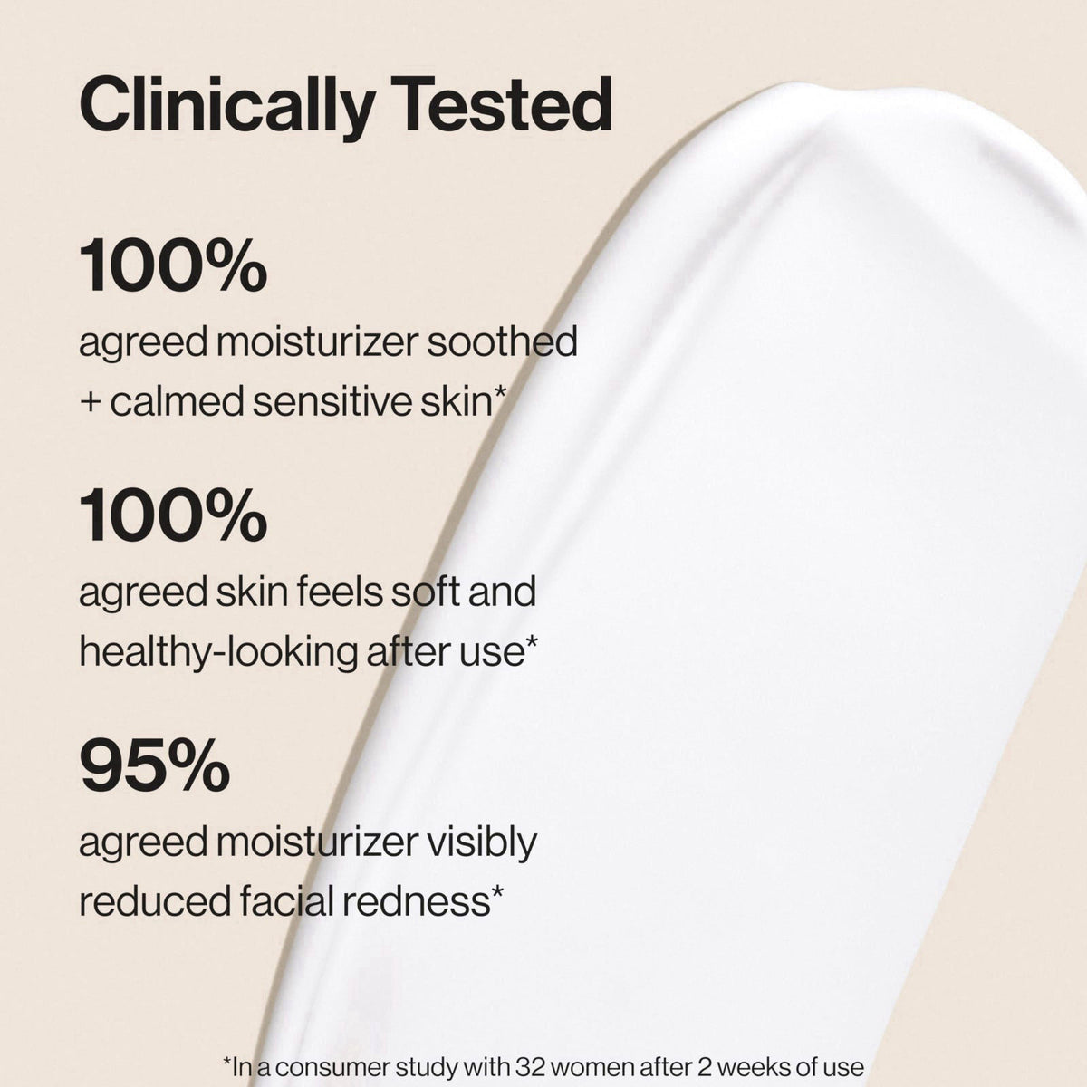 Honest Beauty Sensitive Skin Daily Calm Lightweight Moisturizer, 1.7 fl oz – back view and specifications