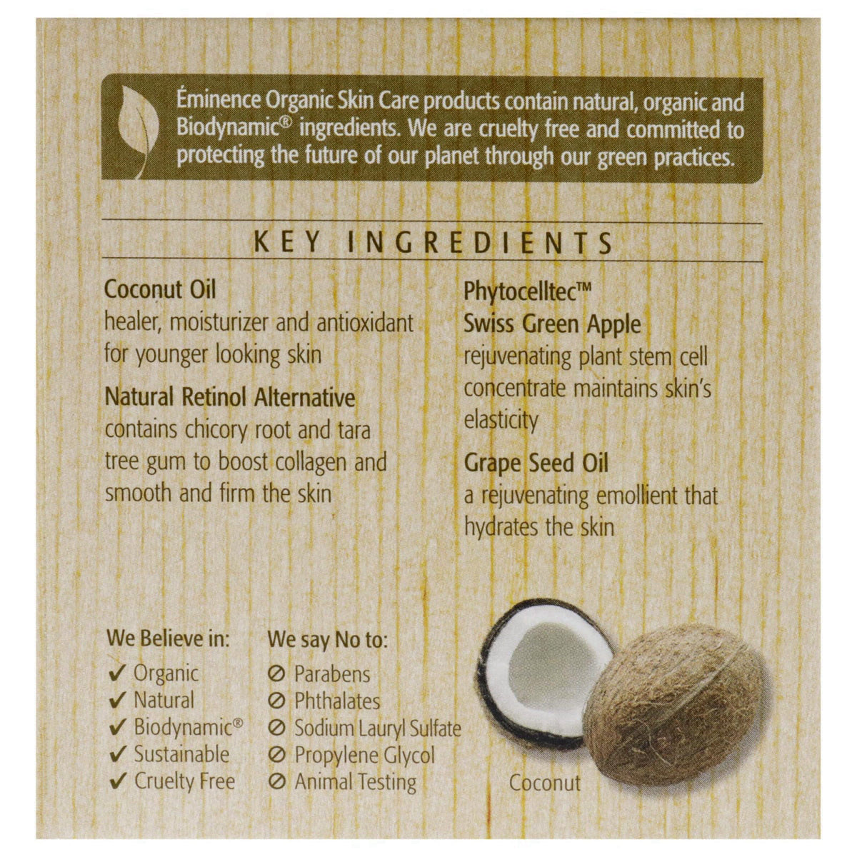 Eminence Organics Coconut Age Corrective Moisturizer, 2 oz – alternate angle