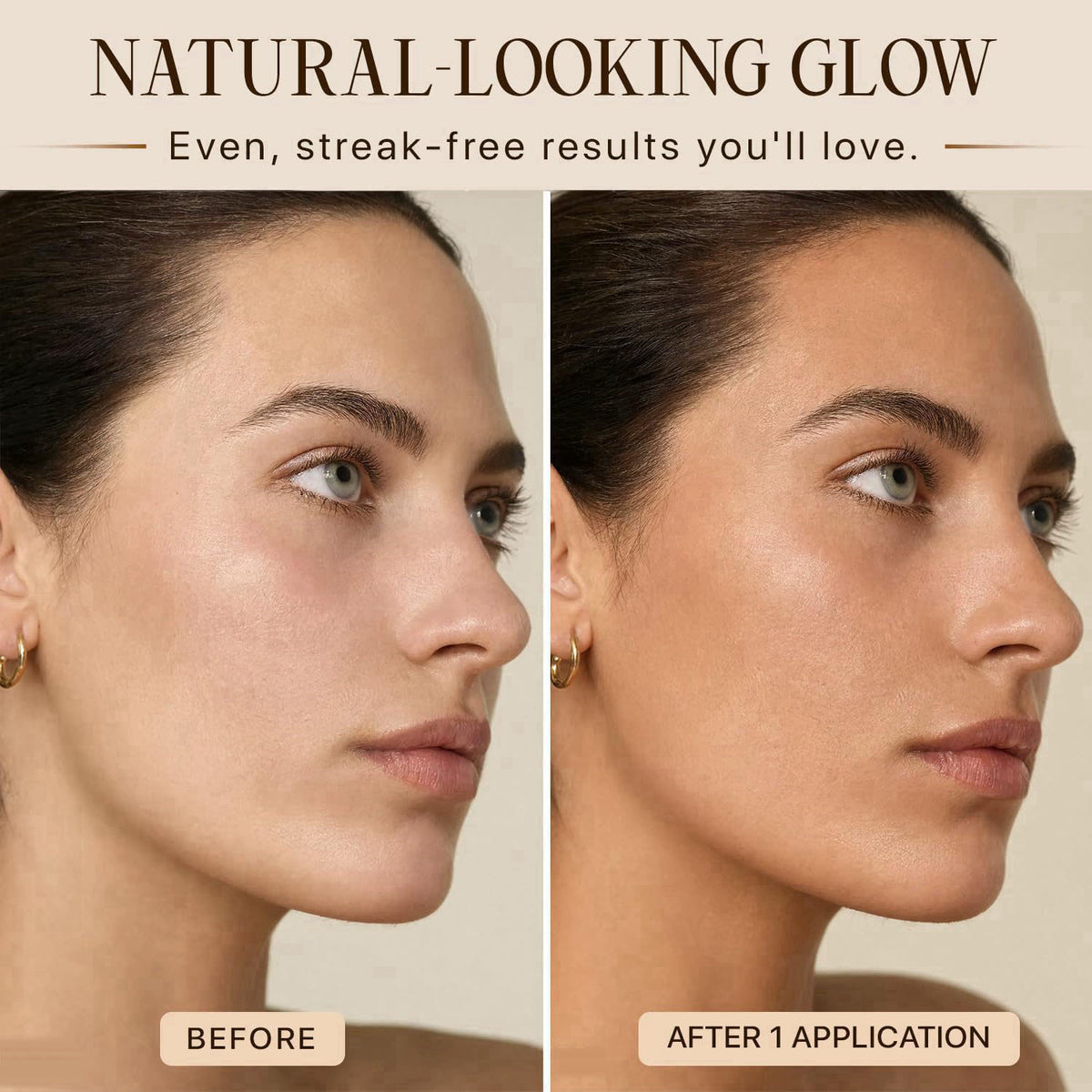 Beauty by Earth Face Tanner - USA Made with Natural & Organic Ingredients, Streak-Free Tan – close-up detail