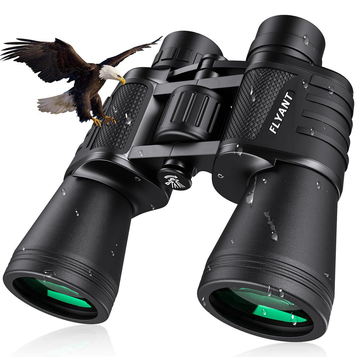 FLYANT 20x50 High Powered Binoculars for Adults, Waterproof Compact Binoculars with Low Light Vision for Bird Watching H
