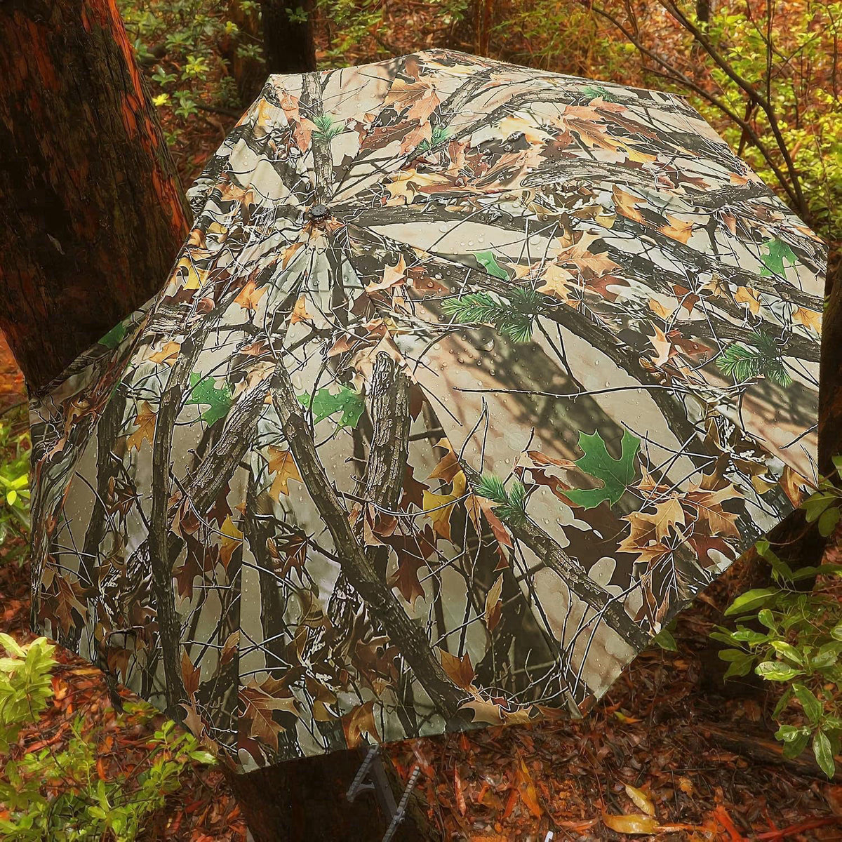 Kalkal 58' Wide Tree Stand Umbrella with Heavy Duty Rod, Durable Hunting Umbrella with Camo - Portable Hunting Accessori