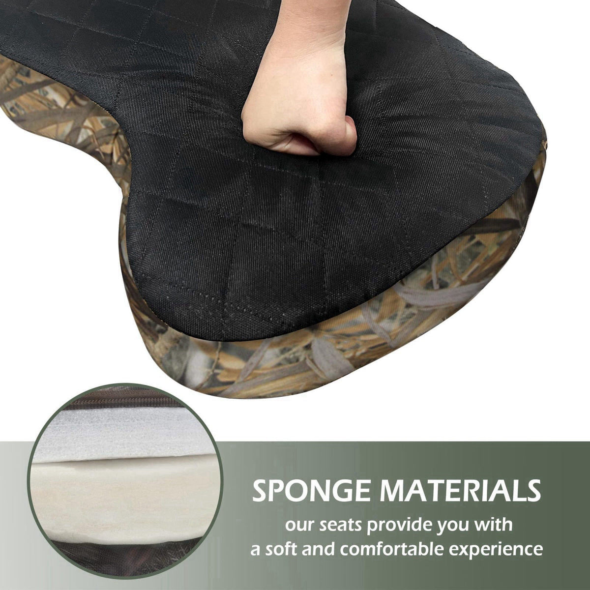 URMONA Portable Hunting Seat Cushion, 11.4 x 15.7 x 2.8 in, Waterproof – alternate angle
