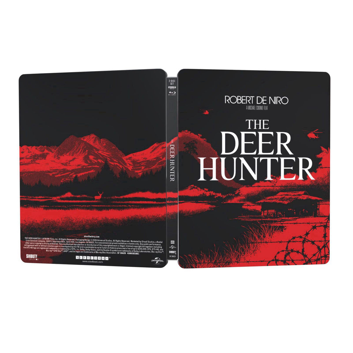 Robert De Niro The Deer Hunter - Limited Edition Steelbook 4K Ultra HD + Blu-ray – packaging and label