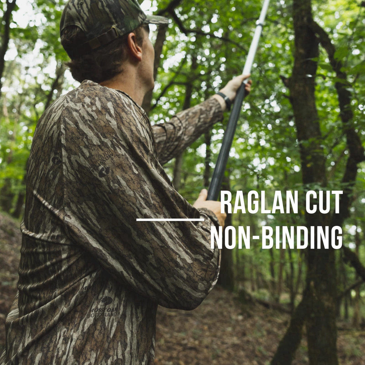 Mossy Oak Tibbee Flex Men's Long Sleeve Camo Hunting Shirts – alternate angle