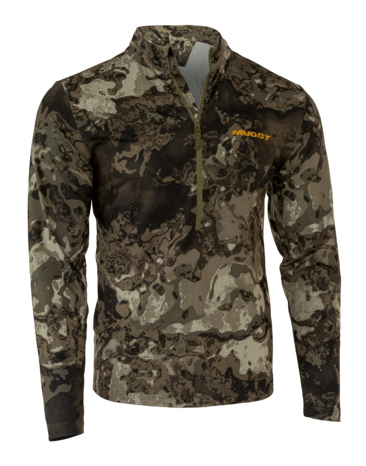 Muddy Men's TRX Lightweight Quarter Zip Shirt – close-up detail
