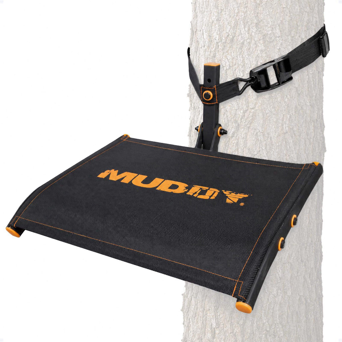 Muddy Ultra Tree Seat for Hang On Tree Stands, Padded Hunting Chair, Steel – close-up detail