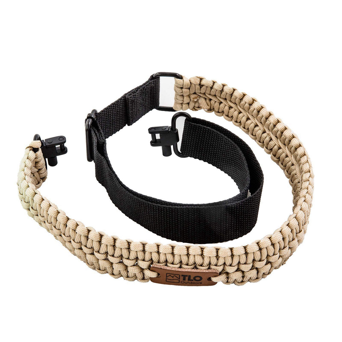 TLO Outdoors Paracord Gun Sling - Tactical 2-Point Rifle Sling, Extra Wide, Adjustable Strap with Swivels for Rifle, Sho