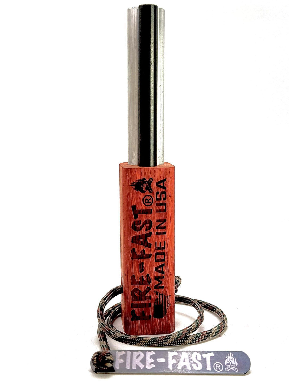 Fire-Fast Trekker. Best Emergency Waterproof Survival Fire Starter. Magnesium and Euro Fire Steel Ferro Rod. Compact Dur