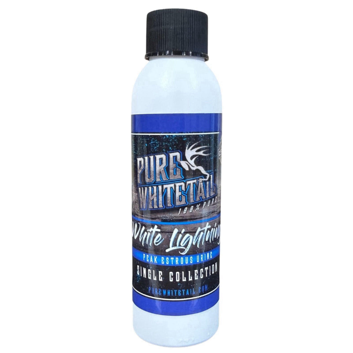 Pure Whitetail White Lightning Peak Estrous Urine, Doe in Rut Scent – packaging and label
