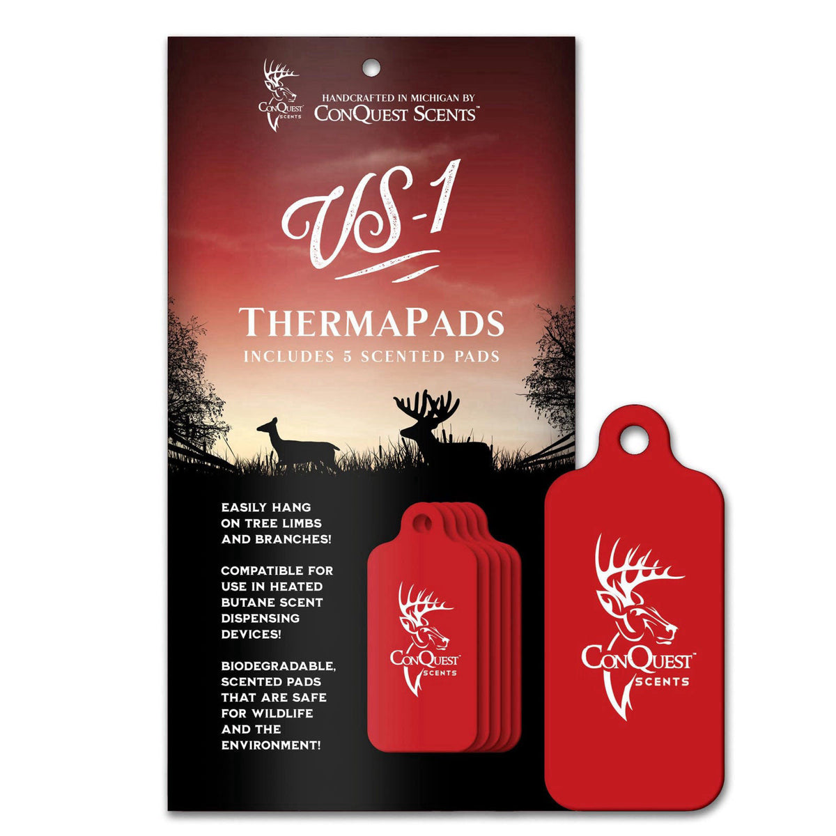 Conquest Scents ThermaPads, Deer Attractant, Hunting Scent Pads – full view