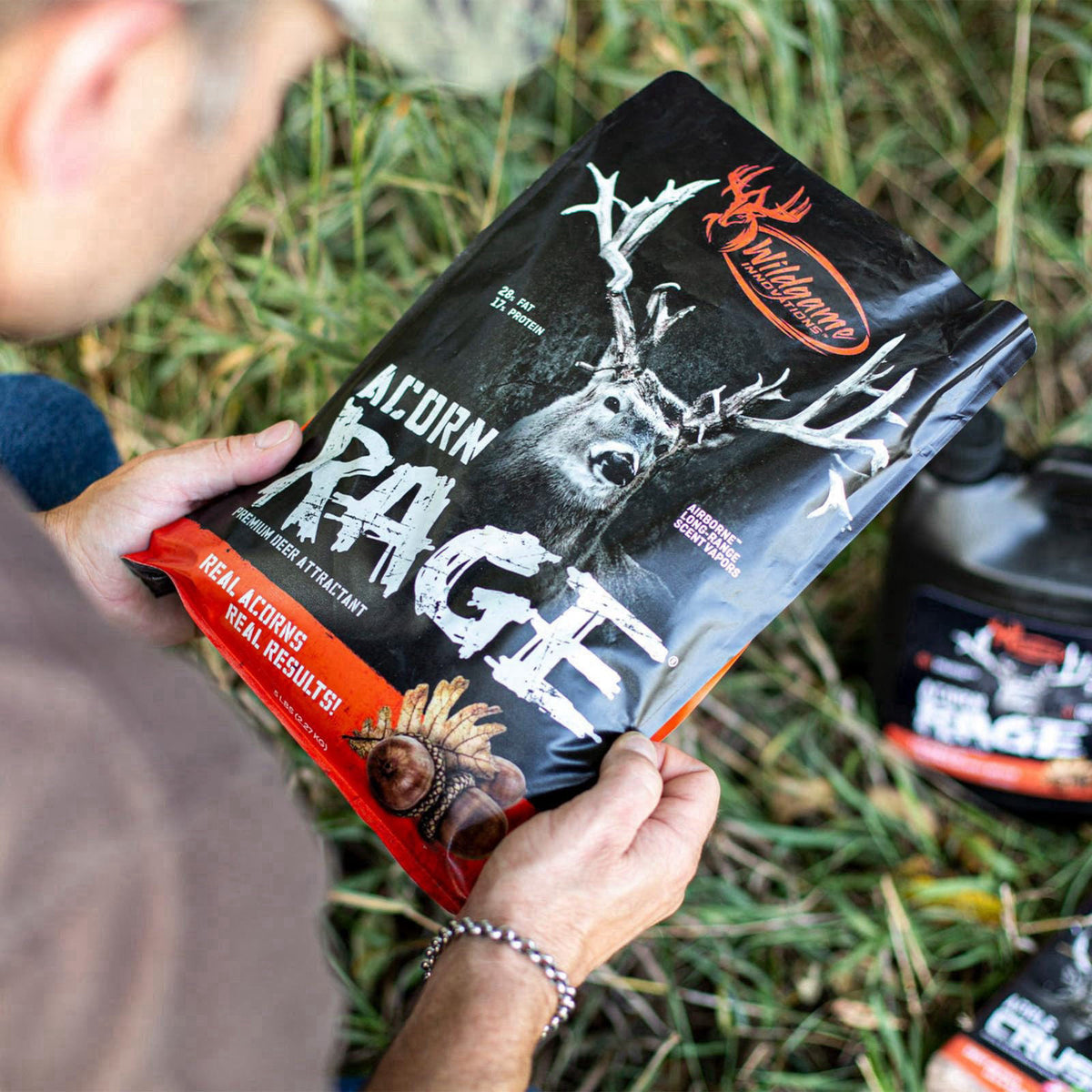 Wildgame Innovations WGI Innovations Acorn Rage Canadian - 5 LB – back view and specifications