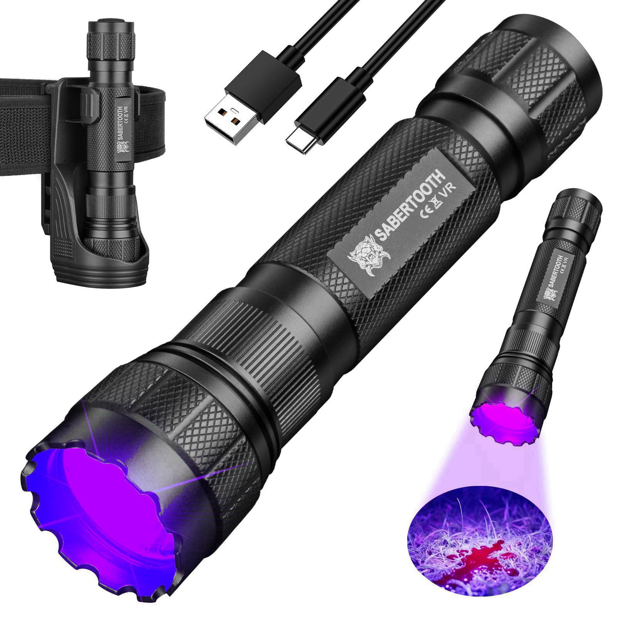 SABERTOOTH Blood Tracker Flashlight for Hunting Deer Hunting Gift,Blood Trail Light-VR – product photo (Tactical Flashli