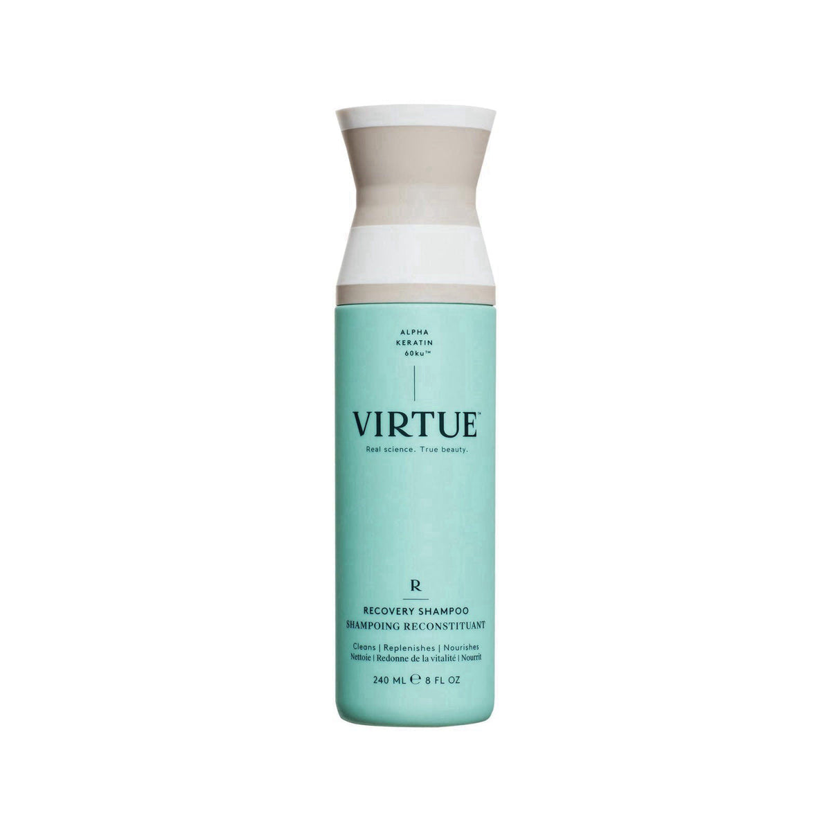 VIRTUE Recovery Sulfate Free Shampoo with Keratin and Baobab Seed Oil for Damaged Hair, Color Safe – product photo (Sham