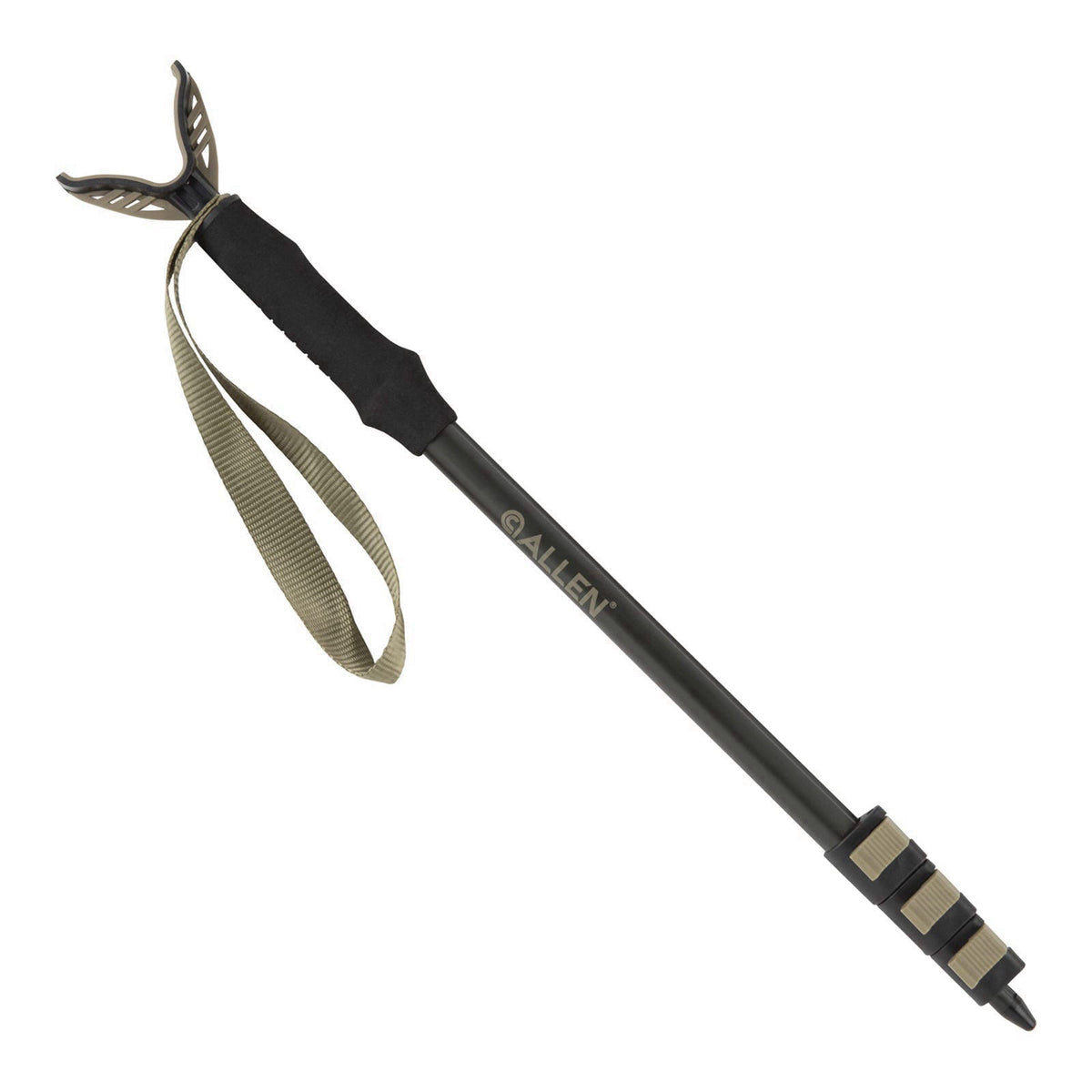 AC Allen Allen Company Monopod Shooting Stick and Gun Rest - Adjustable Height - Removable Cradle - Padded Grip - Alumin