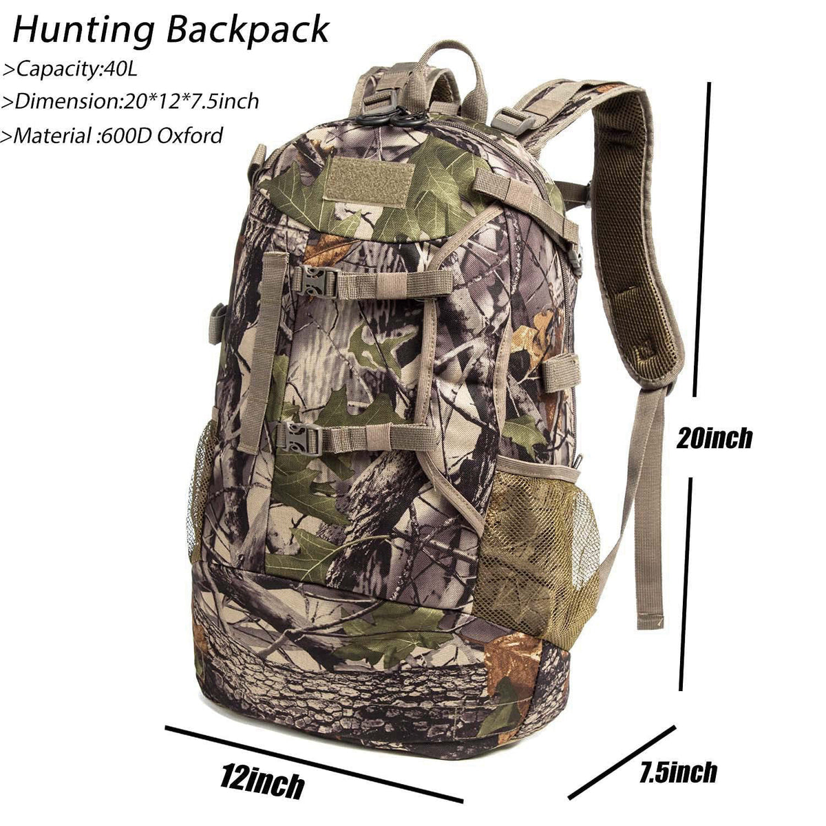 MERALIAN Hunting Backpack,Outdoor Hunting Daypack for Rifle Gun.(Green) – packaging and label