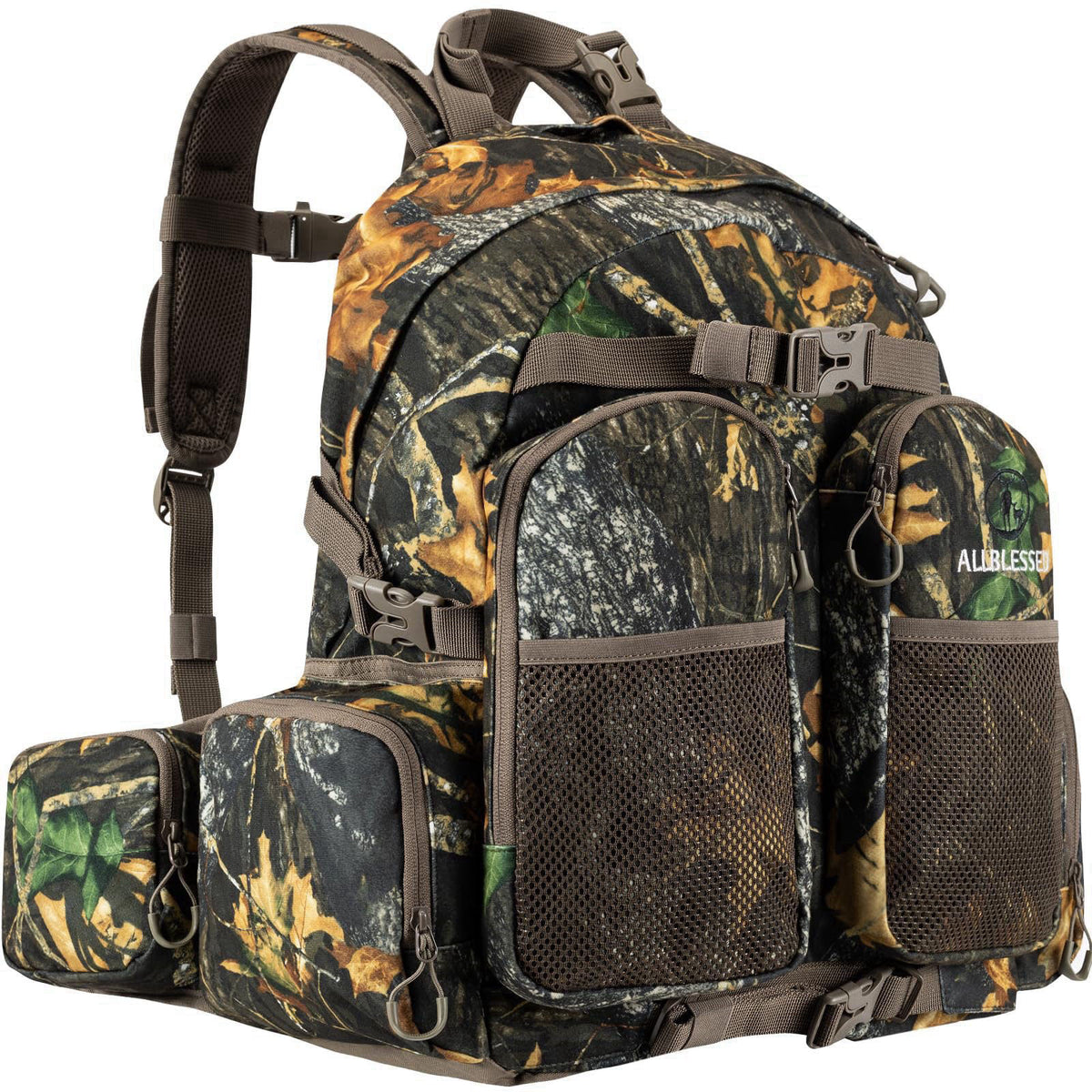 ALLBLESSED Hunting Backpack for Men Hunting Gear Day Pack for Rifle Bow – Blessedbark Camo Blessedleaf Camo Blessedbark 