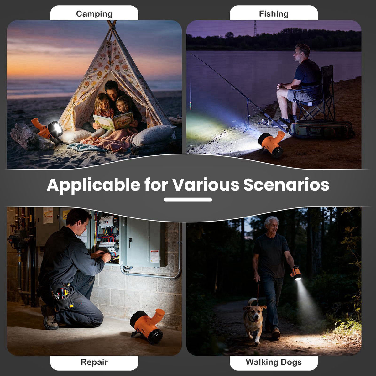 YIERBLUE – Handheld Flashlights on display