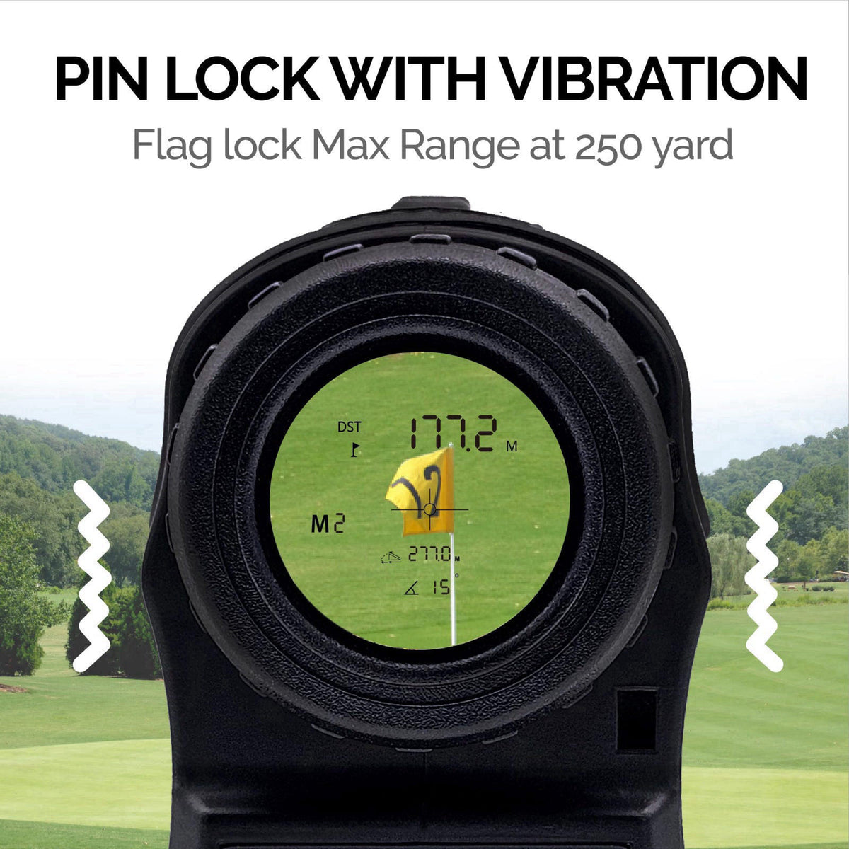 AILEMON Golf Rangefinder with Slope Switch for Tournament Use, 900 Yards – full view