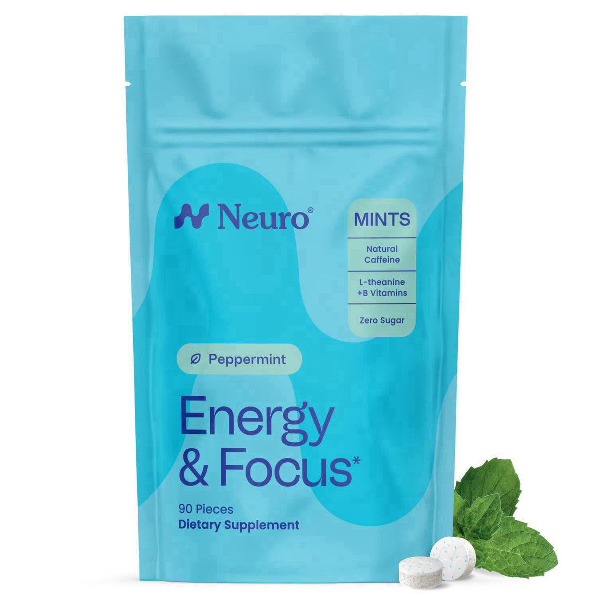 Neuro Energy & Focus Mints, Peppermint, 90 Count – product photo (Candy &amp; Mints)
