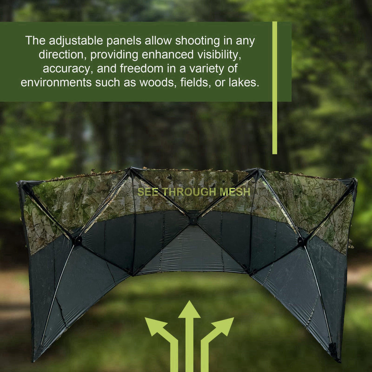 AYIN Hunting Blind for Turkey – 3D Leafy Ground Blind for Deer Hunting | Lightweight Portable 1–2 Person Stalking Blind 