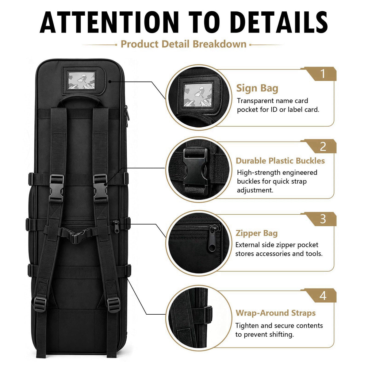 MGAVCSOT 32"/37"/46" Soft Bag,Portable case – packaging and label