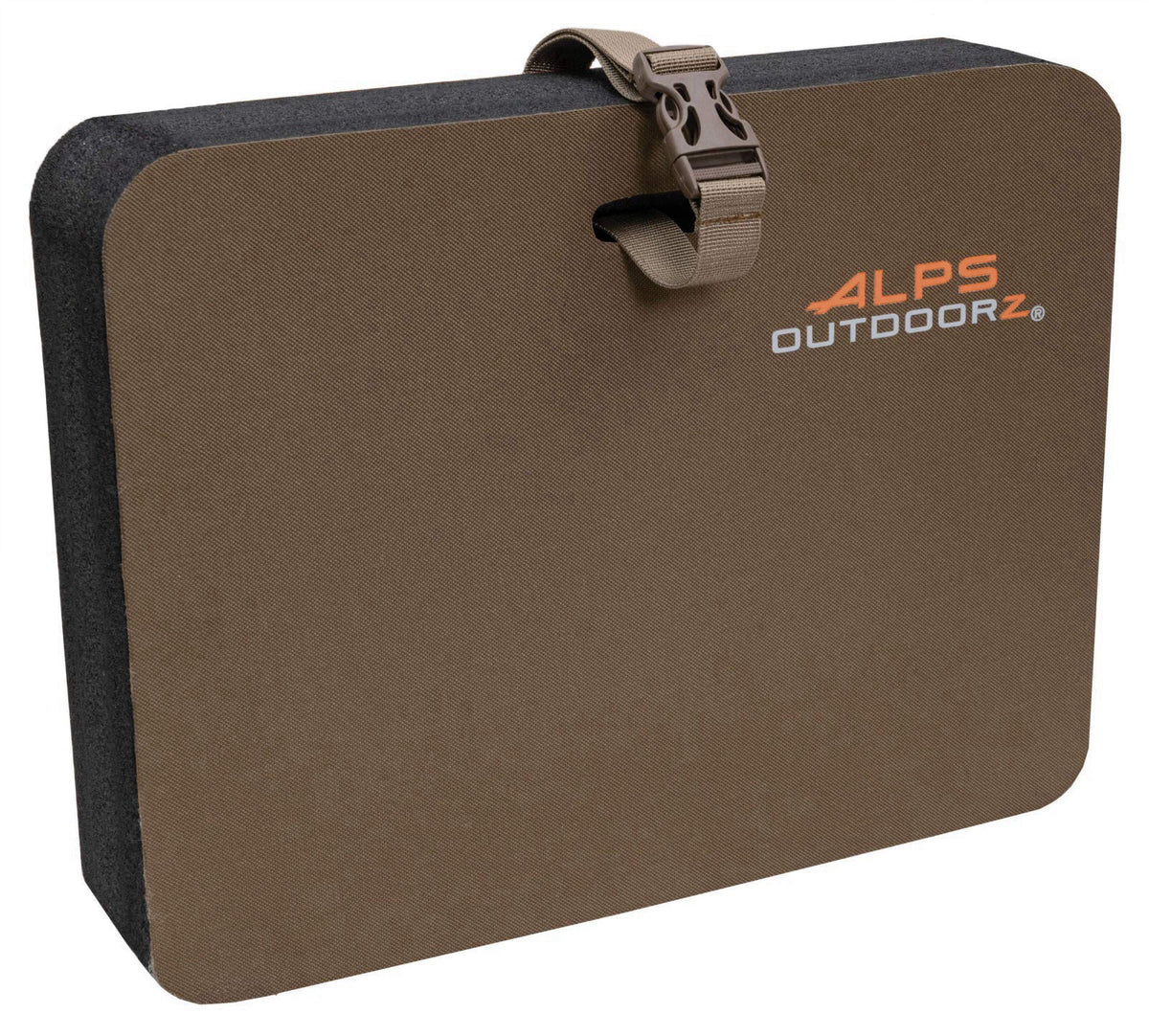 ALPS OutdoorZ Terrain Hunting Seat 3" – close-up detail in Coyote Brown