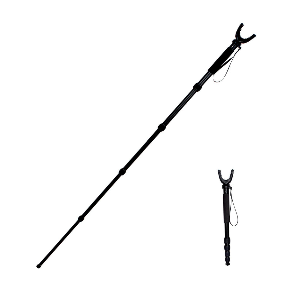AUSCAMOTEK Rifle Shooting Stick Aluminum Gun Monopod Resting Callapable 22-66 inches with Removable Stock Yoke – product