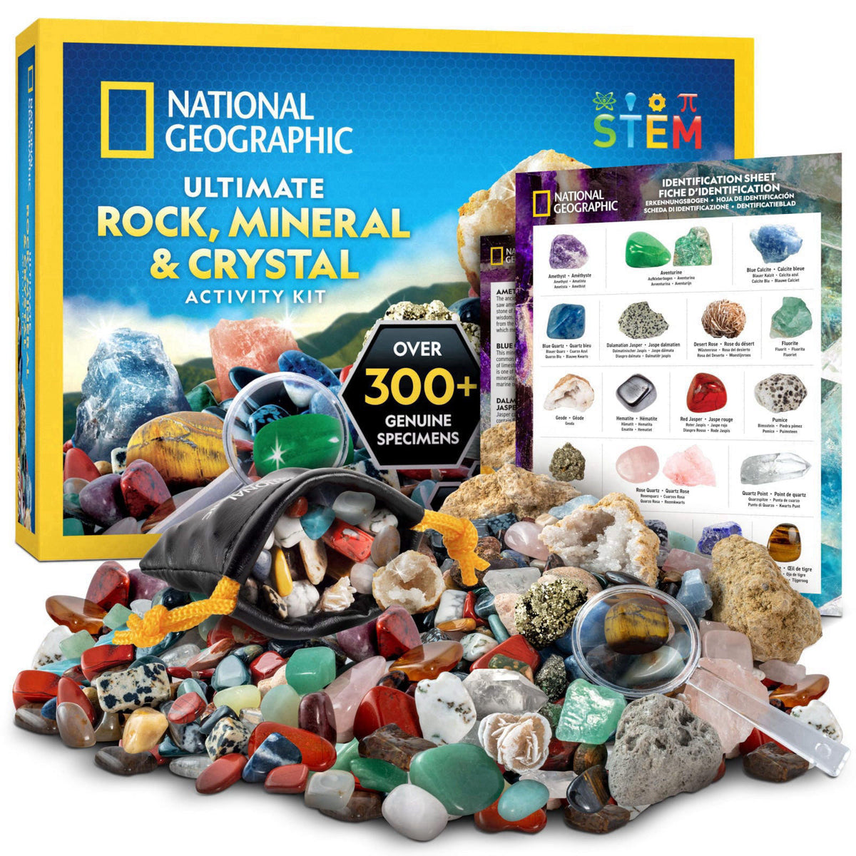 JMW Sales, Inc. National Geographic Rock Collection with 300+ Gemstones and Minerals – product photo (Science Kits &amp;