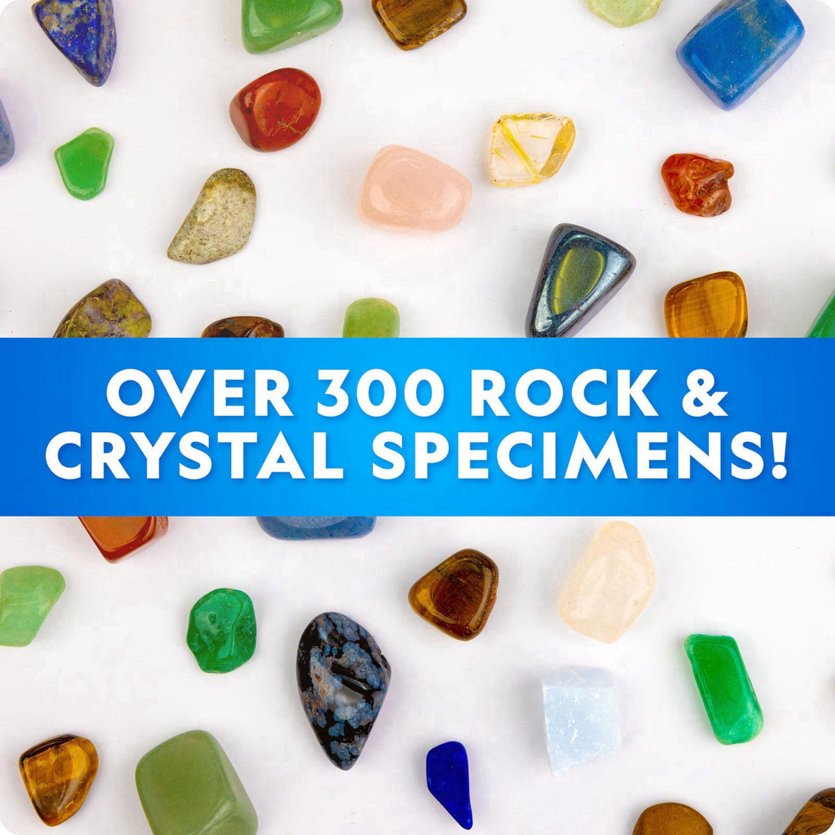 JMW Sales, Inc. National Geographic Rock Collection with 300+ Gemstones and Minerals – full view