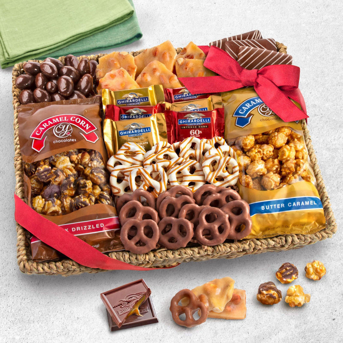 A Gift Inside Chocolate Gift Basket - Sweet Treats Gift Tray, Chocolates Gift Basket for Mom, Dad, Family & Friends – pa