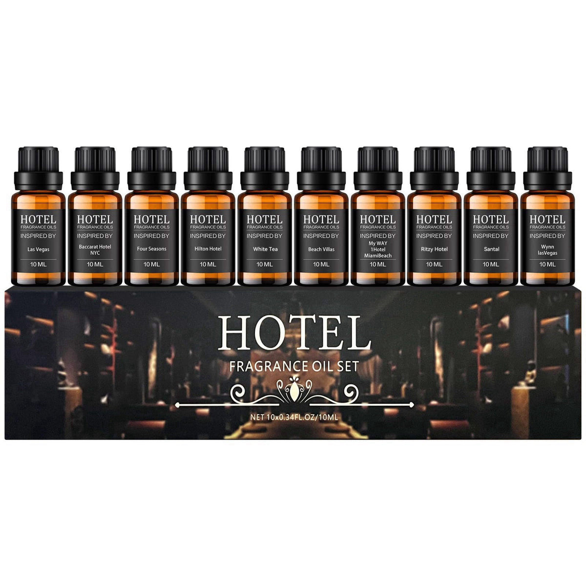SYOEIO Hotel Collection Diffuser Essential Oil Gift Set,Hotel Scents for Home,Stress Relief Air Freshening,My Way,The Be