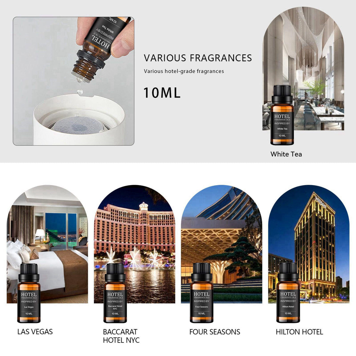 SYOEIO Hotel Collection Diffuser Essential Oil Gift Set,Hotel Scents for Home,Stress Relief Air Freshening,My Way,The Be
