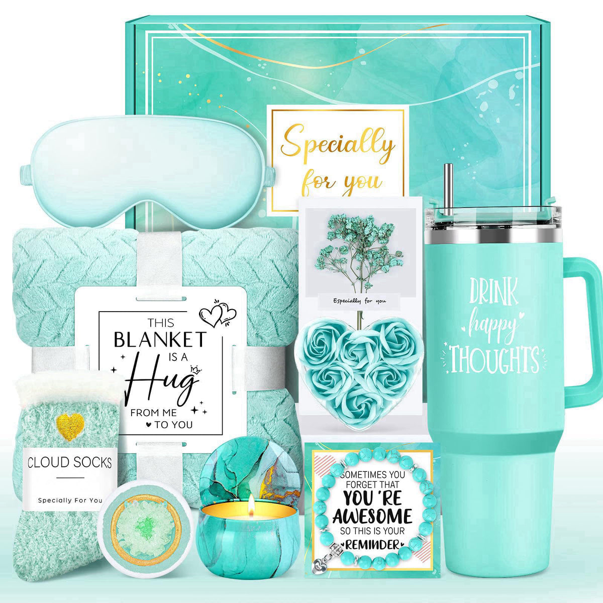 YENCHORN Gift Baskets for Women Birthday Gifts for Women Unique Get Well Gift for Woman Luxury Self Care Gifts for Woman