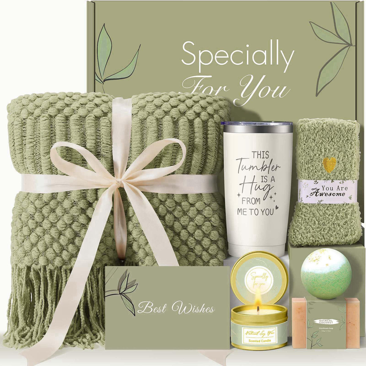 Uwingess Get Well Soon Gift Baskets for Women Self Care Gifts, Spa Care Package After Surgery Inspirational Thinking of 