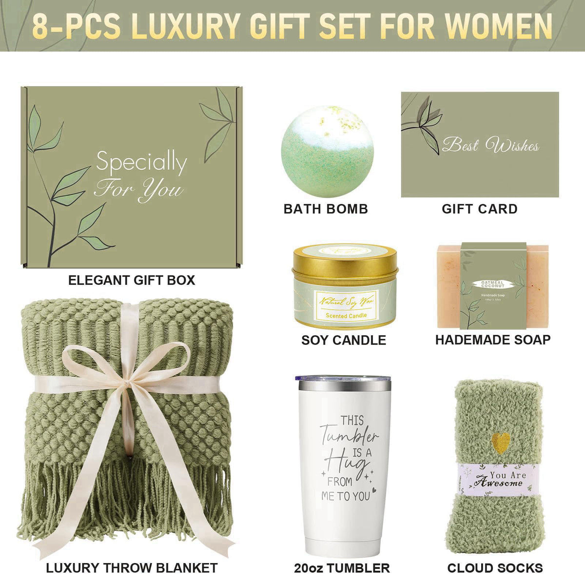 Uwingess Get Well Soon Gift Baskets for Women Self Care Gifts, Spa Care Package After Surgery Inspirational Thinking of 