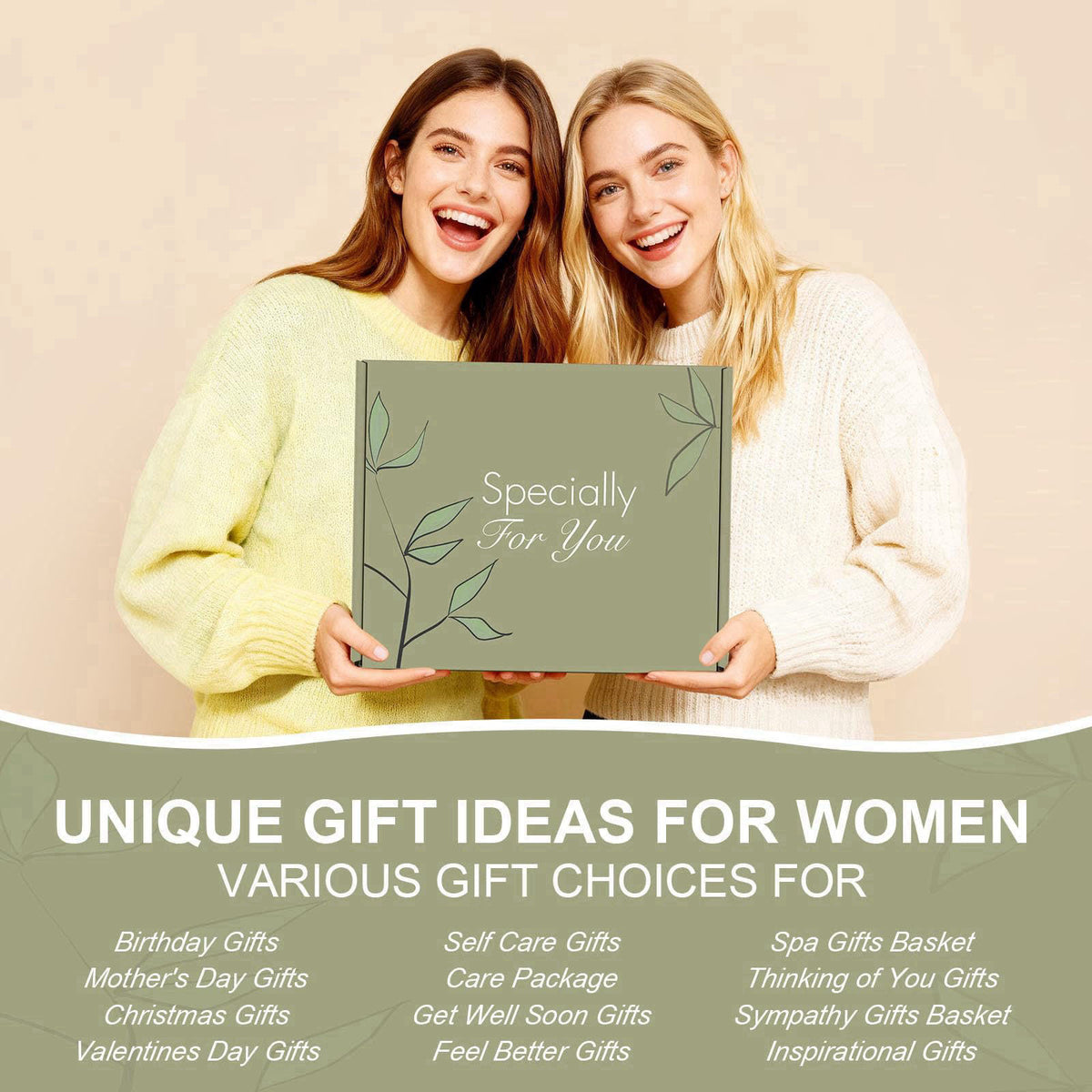 Uwingess Get Well Soon Gift Baskets for Women Self Care Gifts, Spa Care Package After Surgery Inspirational Thinking of 