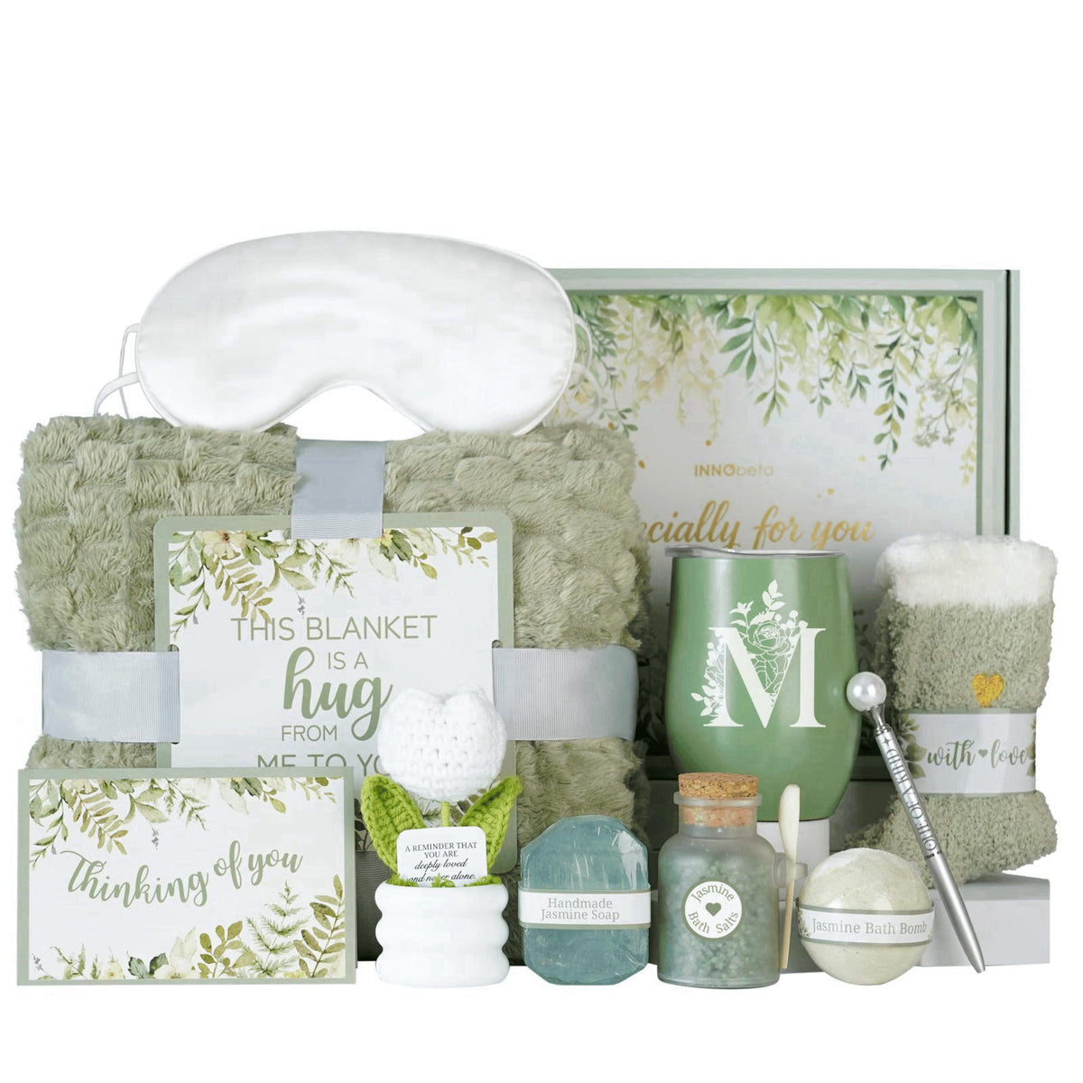 InnoBeta Personalized Gift Baskets for Women who Have Everything, Unique Gifts for Her on Birthdays, Christmas, Useful S