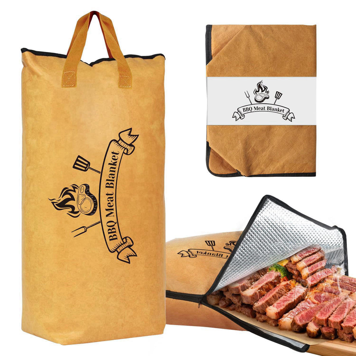 Comboproof BBQ Blanket for Resting Meat: Insulated Smoker Blanket & Brisket Rest Bag, Reusable Meat Warmer for BBQ Compa