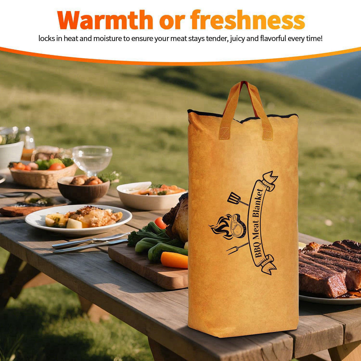 Comboproof BBQ Blanket for Resting Meat: Insulated Smoker Blanket & Brisket Rest Bag, Reusable Meat Warmer for BBQ Compa